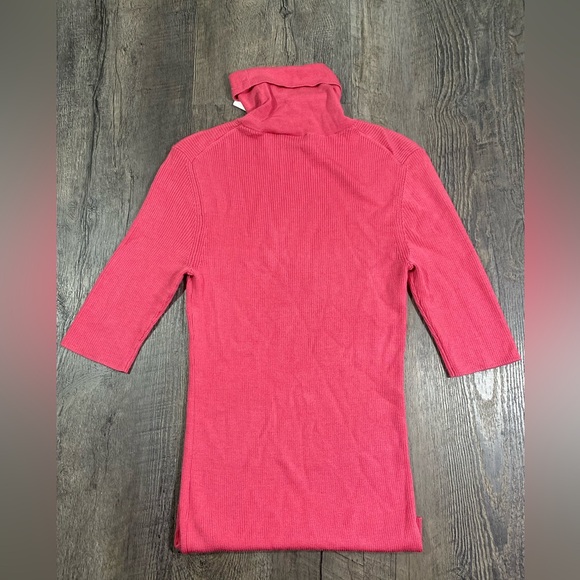 NEW | THEORY Leenda Short-Sleeve Turtleneck in Regal Wool - Picture 3 of 7